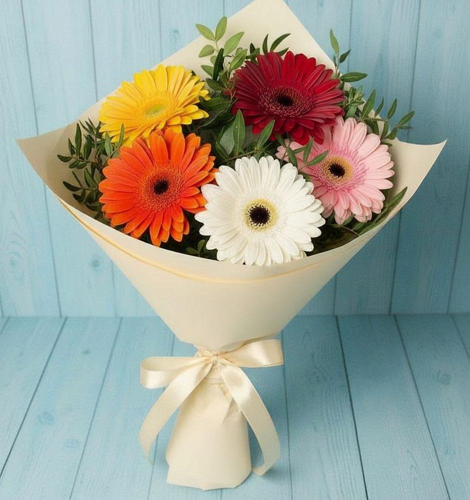 Букет цветов из: Герберы в Лесной Пушкинский район