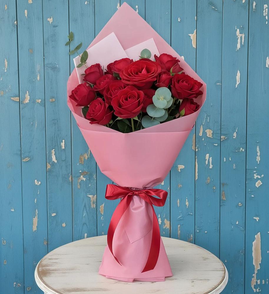 Букет красный бархат в Лесной Пушкинский район Букет цветов из: Розы в Лесной Пушкинский район