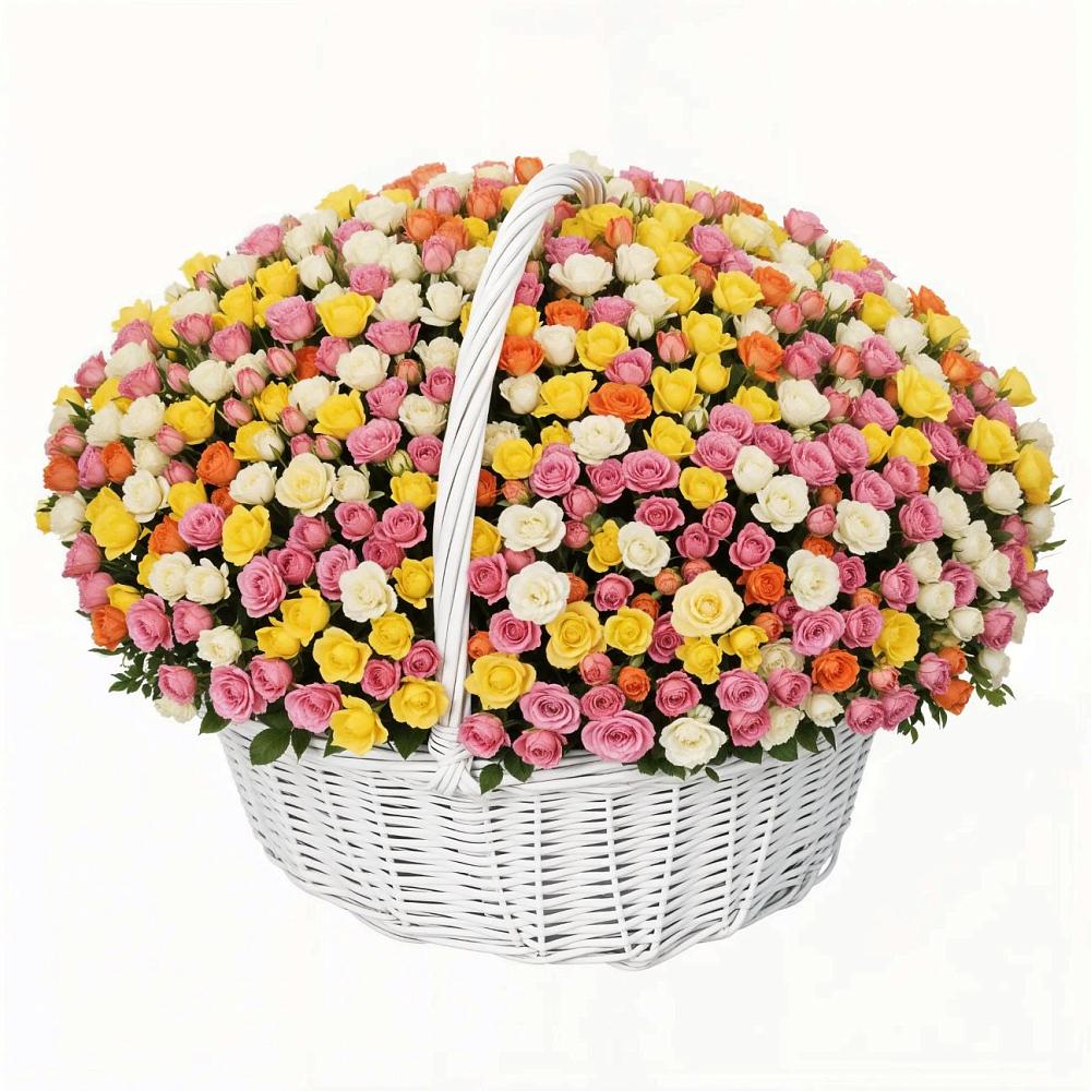 Премиум корзина Кустовых Роз в Лесной Пушкинский район Премиум букет из: Розы в Лесной Пушкинский район