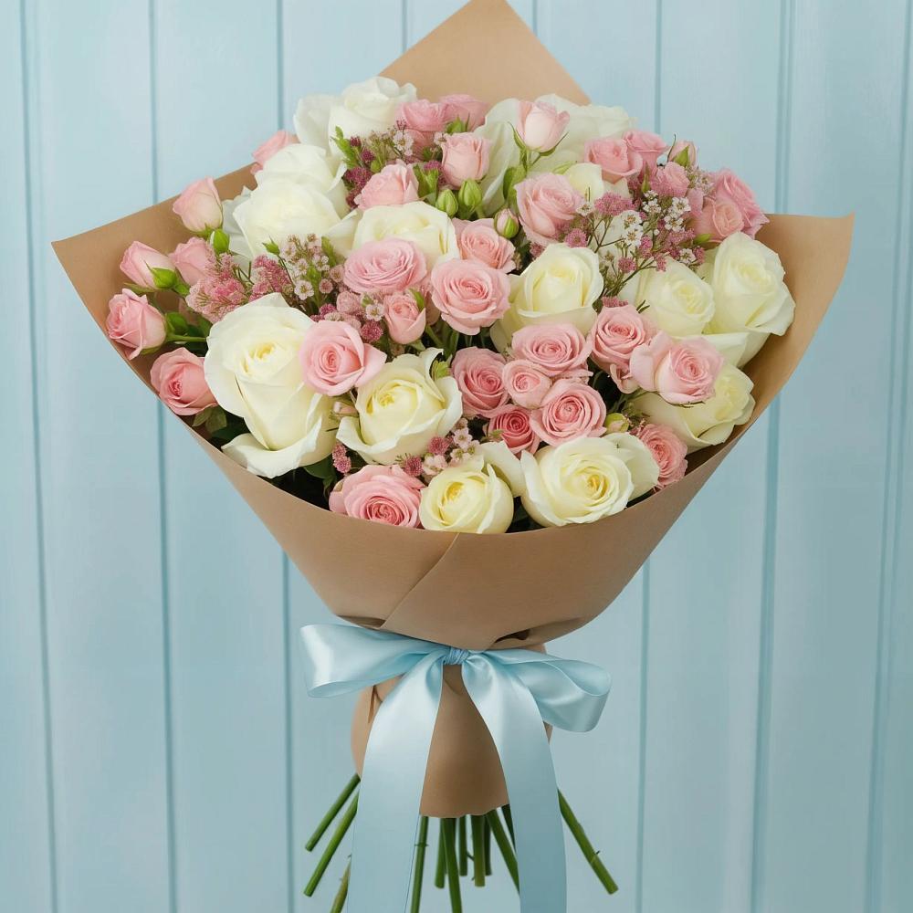 Букет цветов из: Розы в Лесной Пушкинский район