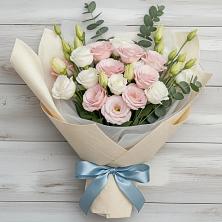 Букет шампанское в Лесной Пушкинский район Букет цветов из:  Лизиантусы в Лесной Пушкинский район