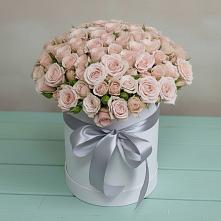 Цветочная композиция из Розы в шляпной коробке #REPLACE_PRED# Лесной Пушкинский район