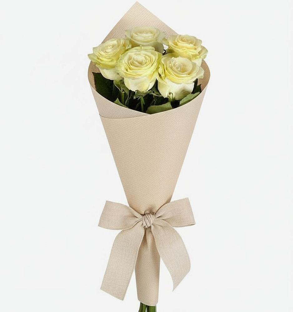 Букет белые крылья в Лесной Пушкинский район Букет цветов из: Розы в Лесной Пушкинский район