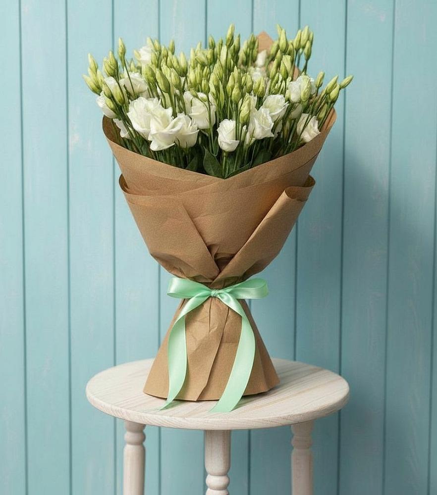 Букет цветов из: Лизиантусы в Лесной Пушкинский район