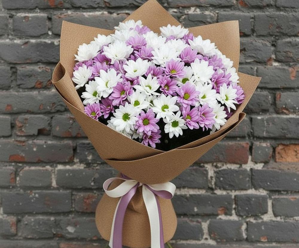 Букет грани совершенства в Лесной Пушкинский район Букет цветов из: Хризантемы в Лесной Пушкинский район