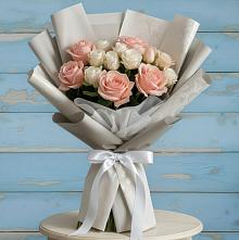 Букет Нежное облако в Лесной Пушкинский район Букет цветов из:  Розы в Лесной Пушкинский район