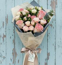 Букет нежный и розовый в Лесной Пушкинский район Букет цветов из:  Розы в Лесной Пушкинский район