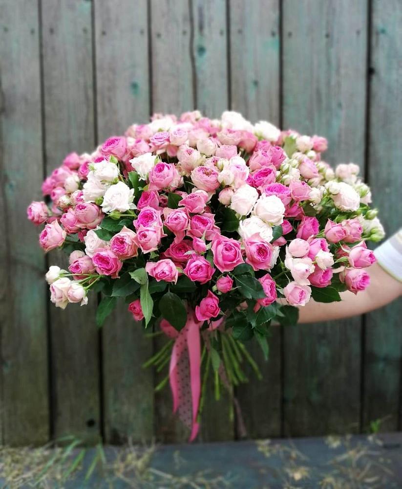 Букет Розовые кустовые розы Натали и Лав Лидия в Лесной Пушкинский район