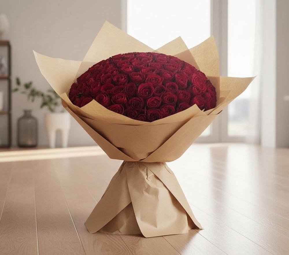 Букет 101 Красная роза в Лесной Пушкинский район