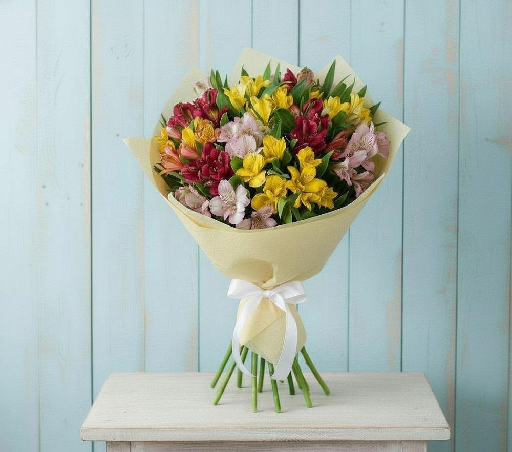 Букет цветов из: Альстромерии в Лесной Пушкинский район