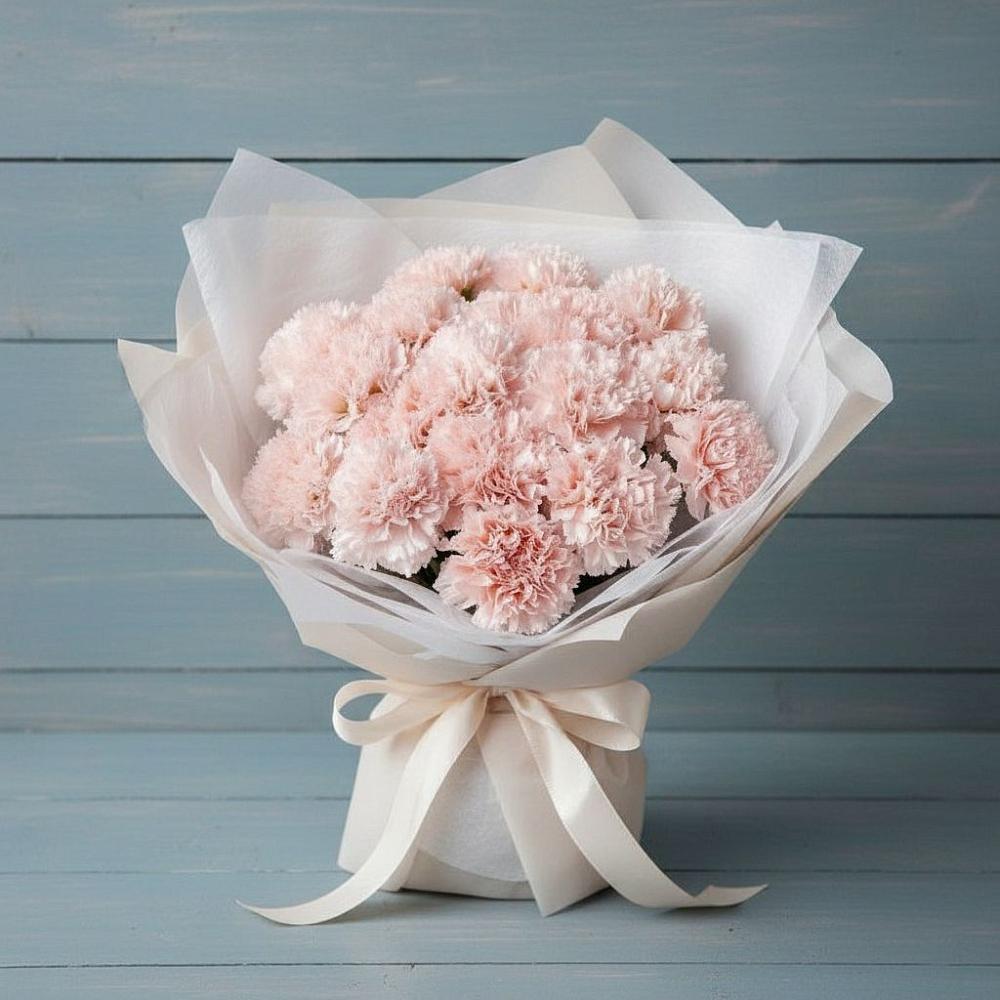 Букет розовые гвоздики в Лесной Пушкинский район Букет цветов из: Гвоздики в Лесной Пушкинский район
